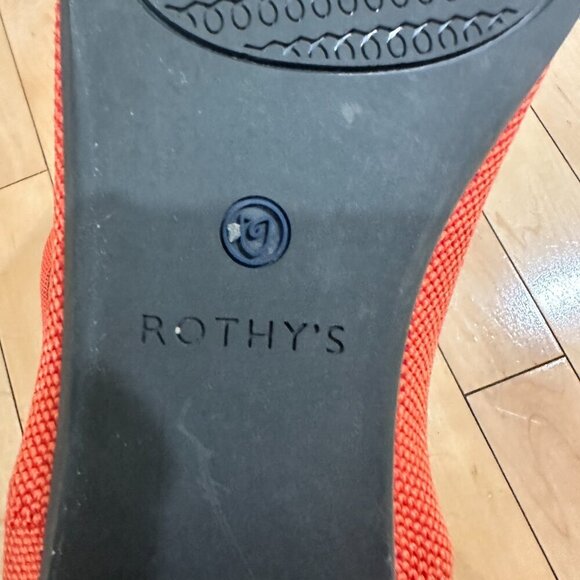 ROTHYS The Point Best Selling Flats Size 9 Orange Colorway - Picture 2 of 12
